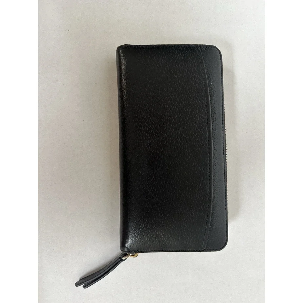 Kate Spade New York Grove Street Neda Wallet Leather Black Full Zip Closure